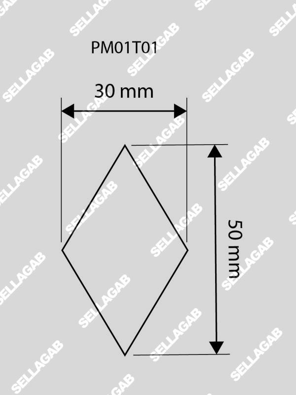 PM01T01 - Losanges 50x30 mm réguliers – Image 2