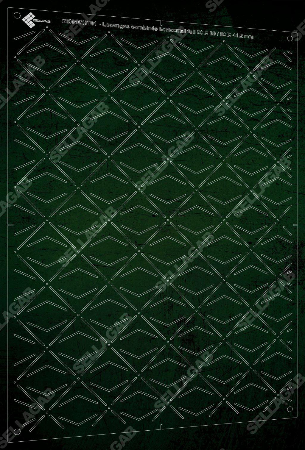 GM01CHT01- Losanges combinés horizontal 90×80 / 80×41.2 mm