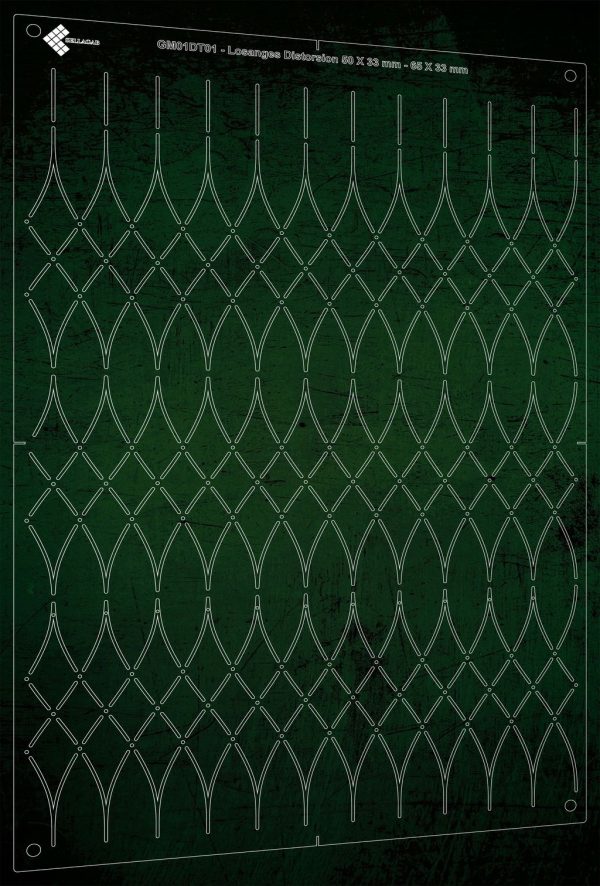GM01DT01 - Losanges distorsion 50×33 mm – 65×33 mm.