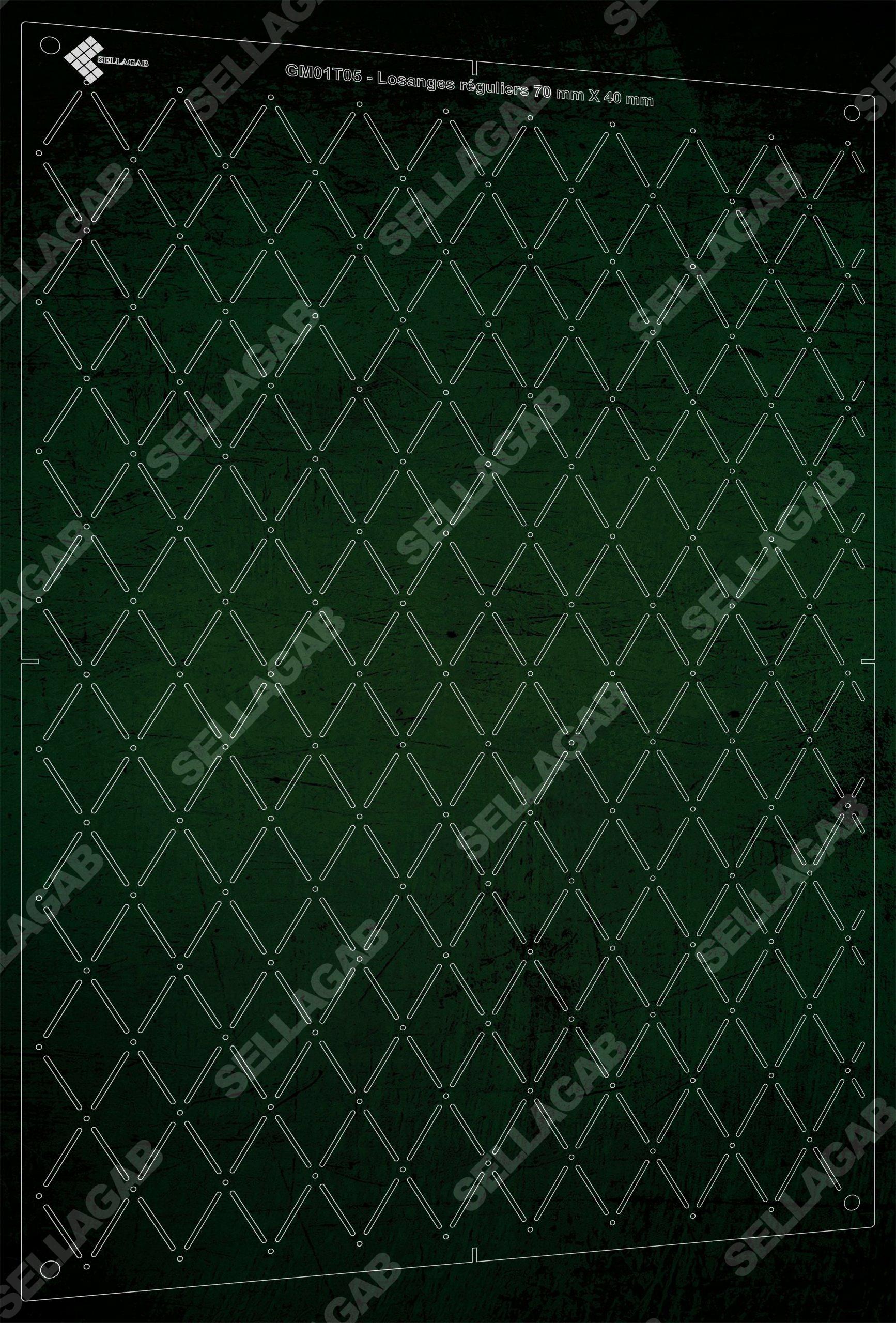 GM01T05 – Losanges 70×40 mm réguliers