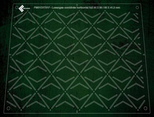 PM01CHT01- Losanges combinés horizontal 90x80 / 80x41.2 mm
