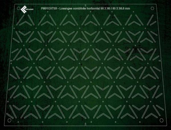 PM01CHT03- Losanges combinés horizontal 90x60 / 60x36.6 mm