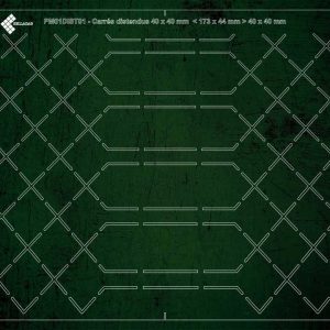 PM01DIST01- Carrés distendus 40x40 mm <  173x44 mm> 40x40 mm