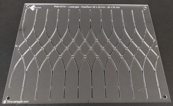 Losanges distorsion 50x33 mm - 65x33 mm