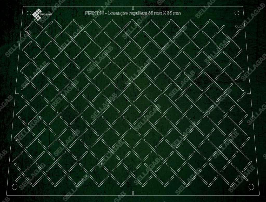 PM01T14 - Losanges 35x35 mm réguliers