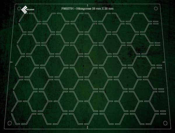 PM02T01 - Hexagones 25x25 mm réguliers