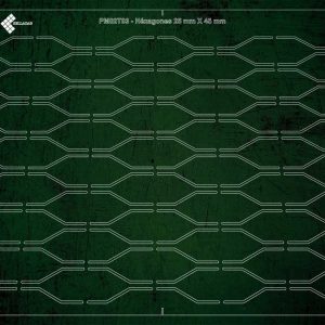PM02T03 - Hexagones 25x45 mm irréguliers