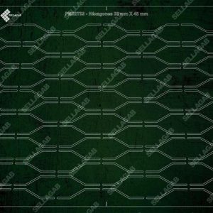 PM02T03 - Hexagones 25x45 mm irréguliers