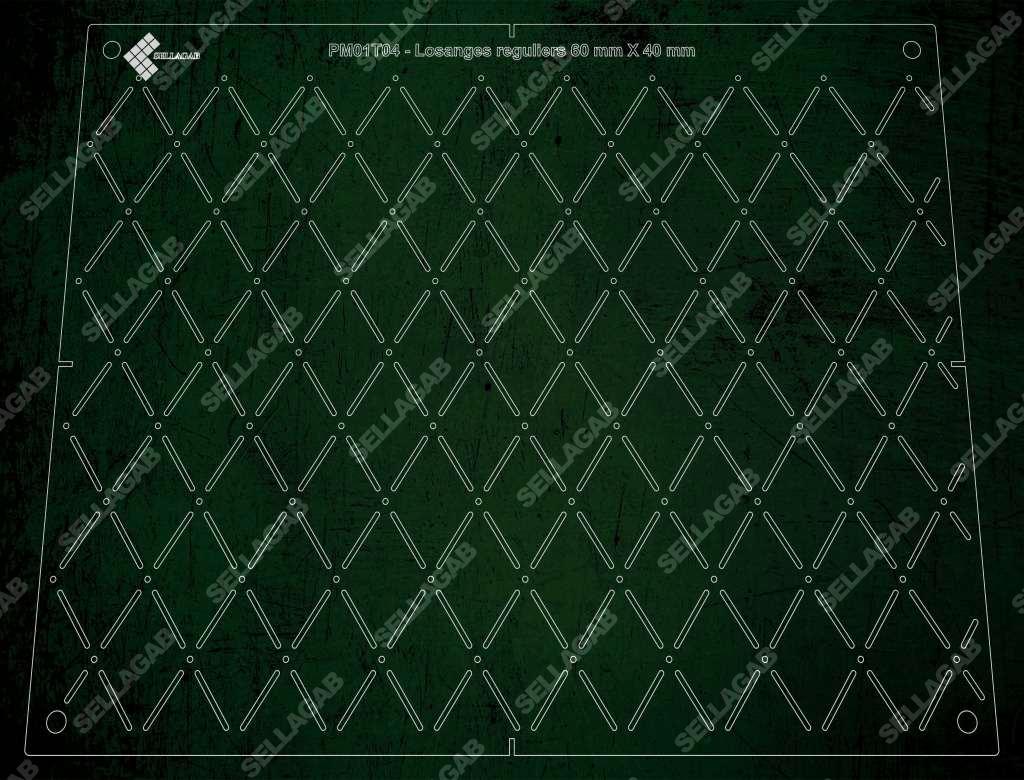PM01T04 - Losanges 60x40 mm réguliers
