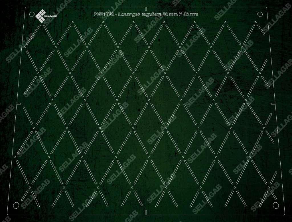PM01T09 - Losanges 80x50 mm réguliers