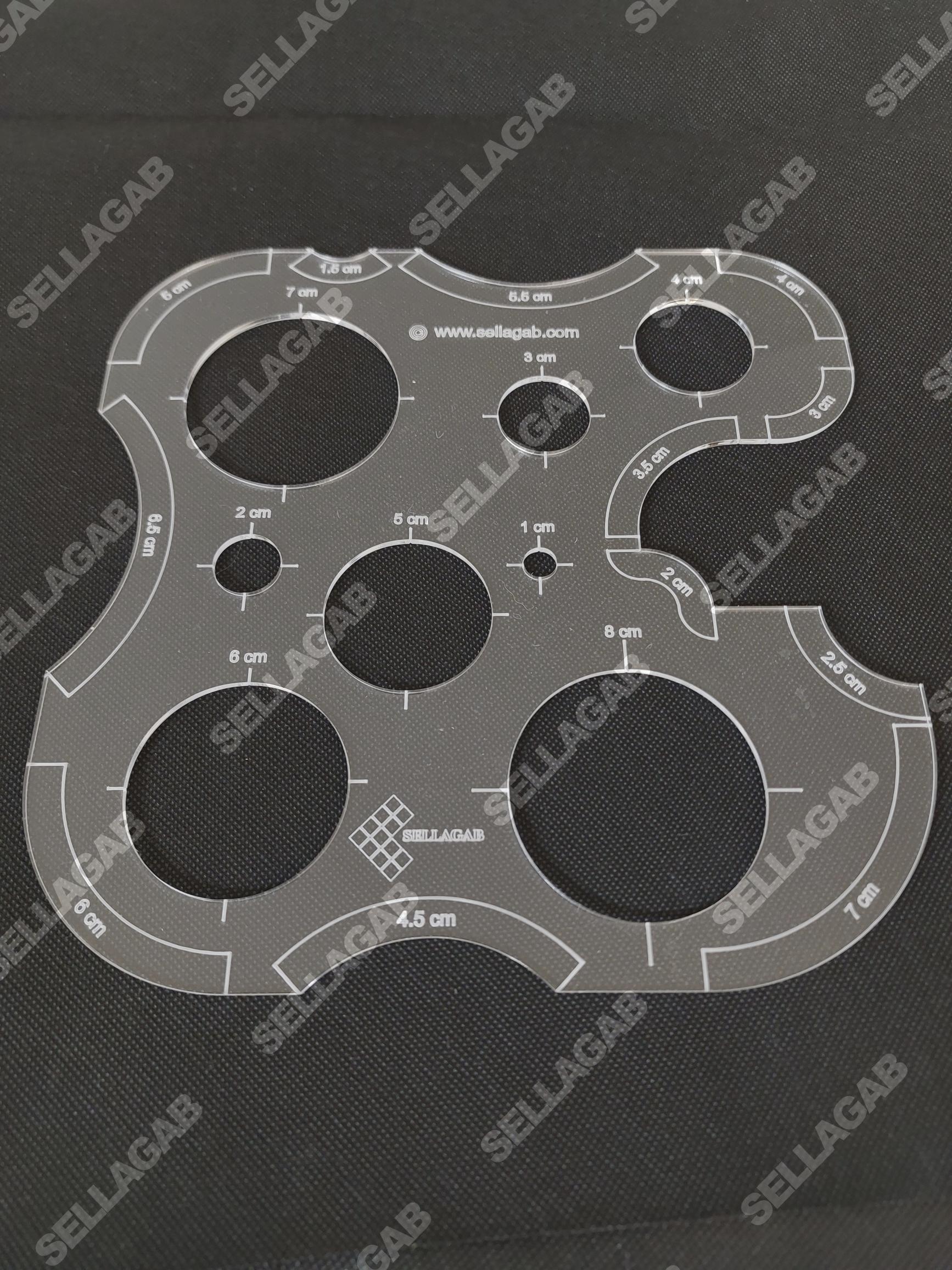 Gabarits pour tracer les cercles et coins